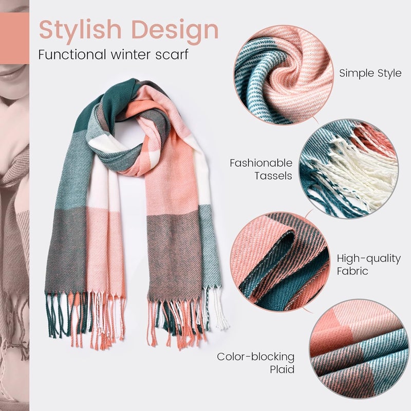 Premillow Women's Mohair Winter Scarf Pure Color, Warm Winter Scarf for Women and Men, Soft Luxurious Cashmere Feel Scarfs - Image 3